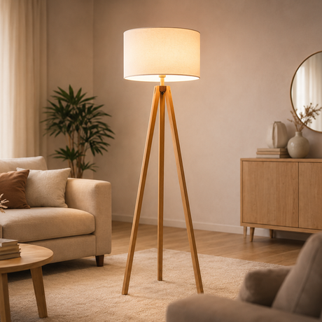 Lampes sur pied en bois