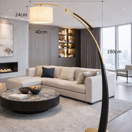 Lumo – Lampe sur pied en arc au style nordique