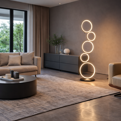 Alen – Lampe autoportante en anneau au design nordique