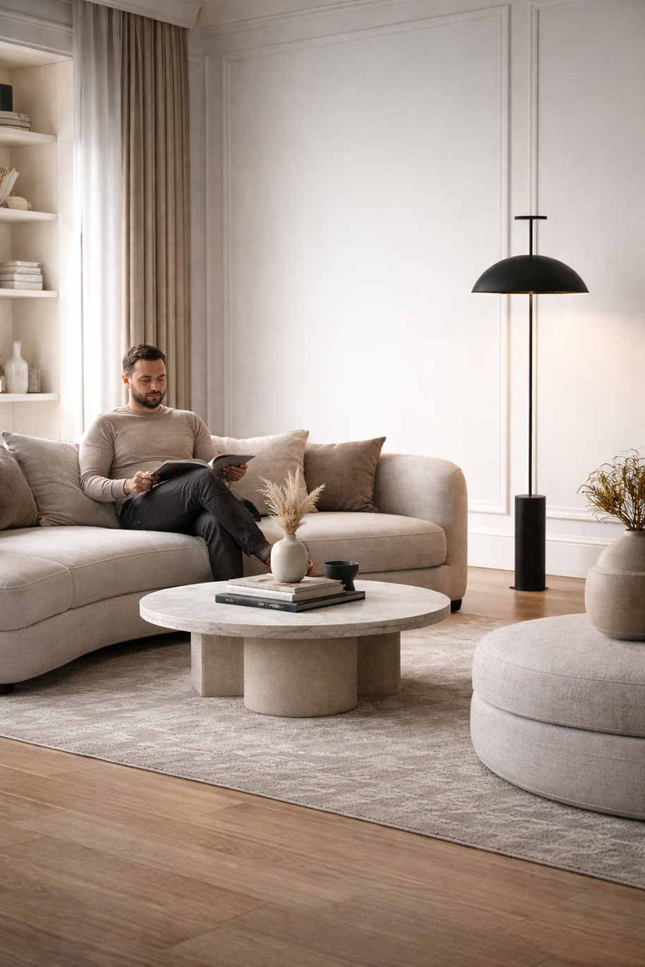 Alma – Lampadaire champignon au style scandinave