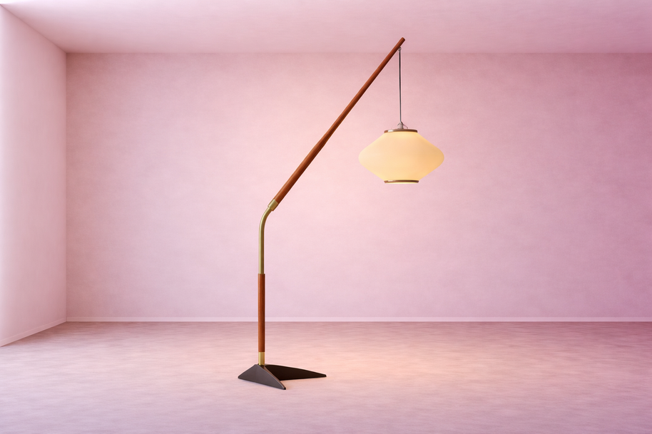 Karo – Lampadaire design en cloche de pin
