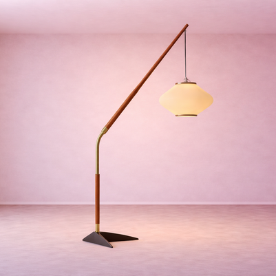 Karo – Lampadaire design en cloche de pin