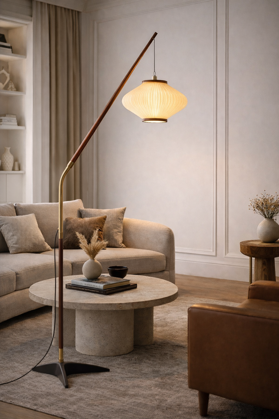 Karo – Lampadaire design en cloche de pin