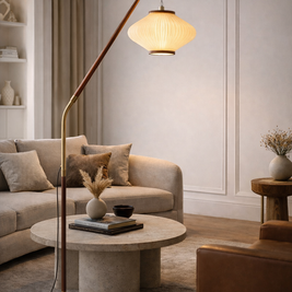 Karo – Lampadaire design en cloche de pin