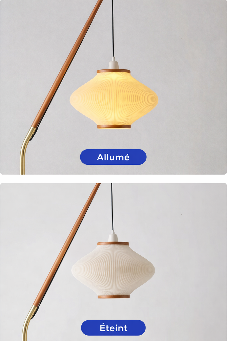 Karo – Lampadaire design en cloche de pin