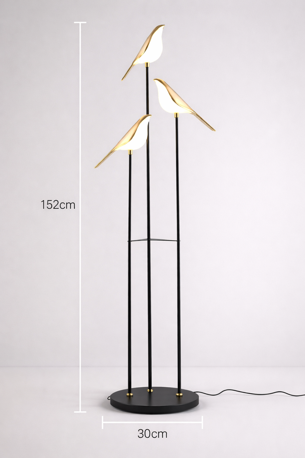 Vigo – Lampe sur pied LED oiseau design