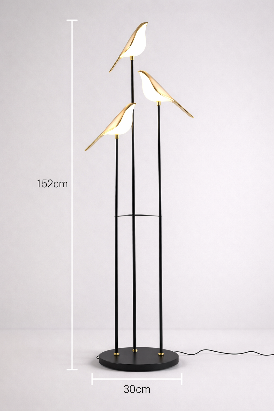 Vigo – Lampe sur pied LED oiseau design