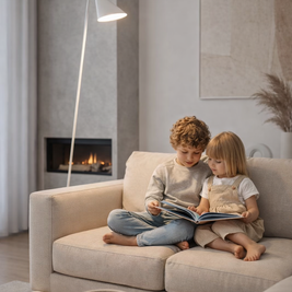 Célor – Lampe sur pied liseuse style nordique