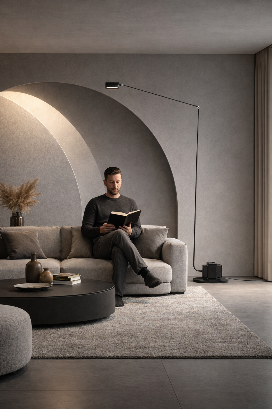 Kyra – Lampe sur pied liseuse style italien
