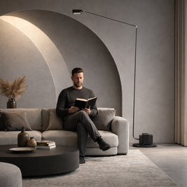 Kyra – Lampe sur pied liseuse style italien