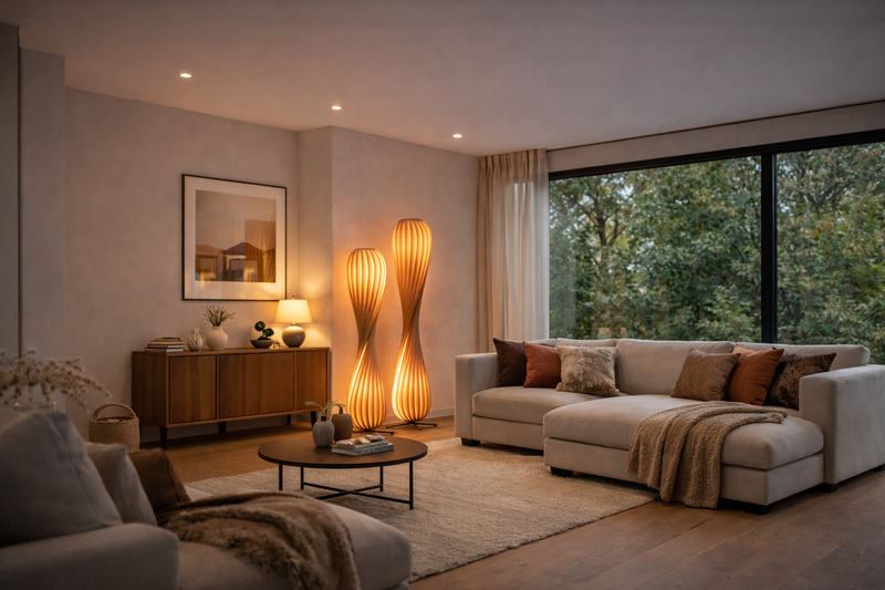 Orya – Lampe sur pied design en spirale