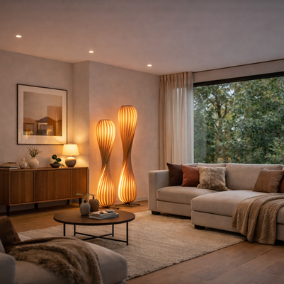 Orya – Lampe sur pied design en spirale