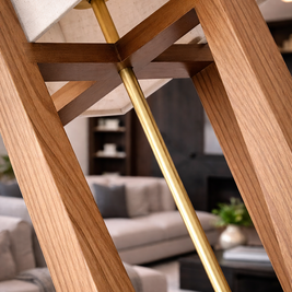 Luma - Lampe sur pied en bois au style scandinave