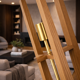 Luma - Lampe sur pied en bois au style scandinave