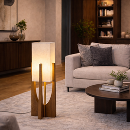Luma - Lampe sur pied en bois au style scandinave