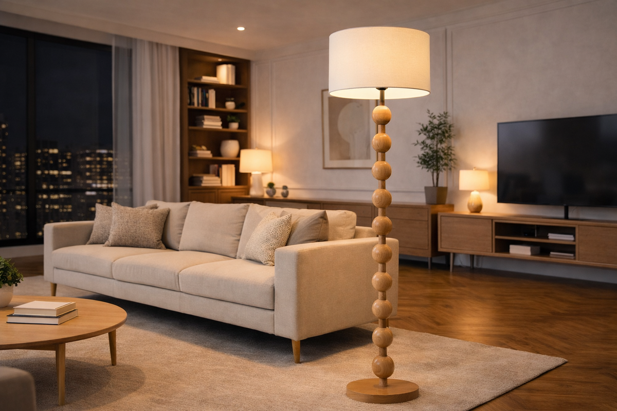 Milo - Lampadaire en bois design minimaliste moderne