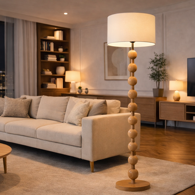 Milo - Lampadaire en bois design minimaliste moderne