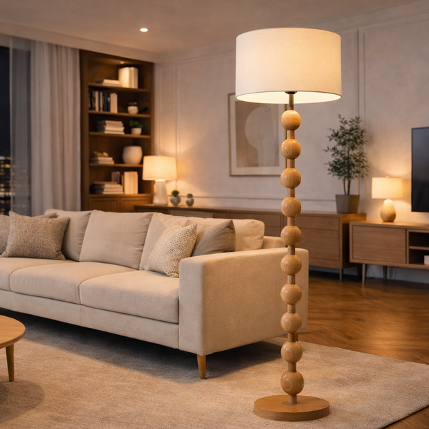 Milo - Lampadaire en bois design minimaliste moderne
