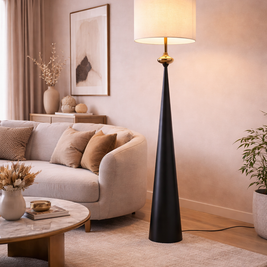 Mova – Lampadaire en Tissu Médiéval, Élégance Française
