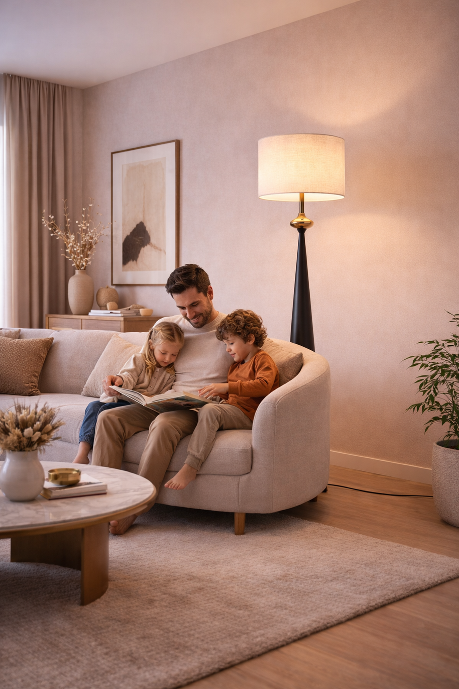 Mova – Lampadaire en Tissu Médiéval, Élégance Française