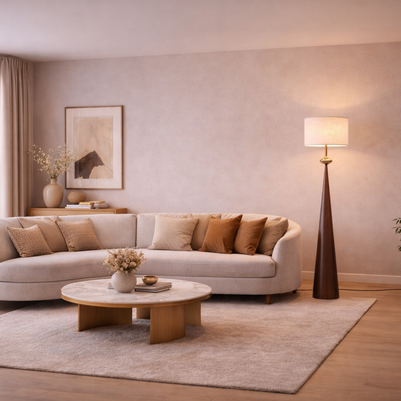 Mova – Lampadaire en Tissu Médiéval, Élégance Française