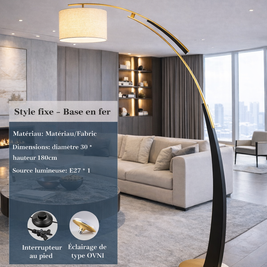 Lumo – Lampe sur pied en arc au style nordique