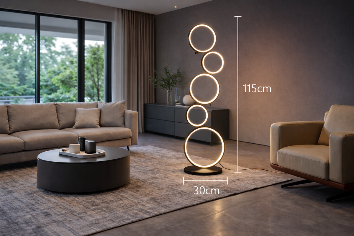 Alen – Lampe autoportante en anneau au design nordique