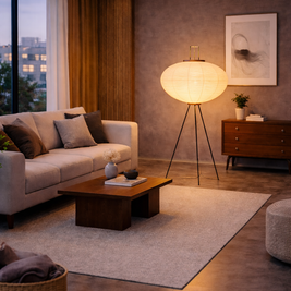 Zina – Lampe sur pied au style japonais