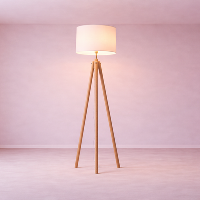Onda – Lampe sur pied moderne en bois massif