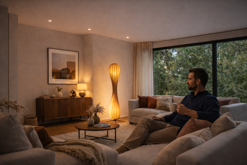 Orya – Lampe sur pied design en spirale