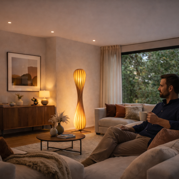 Orya – Lampe sur pied design en spirale