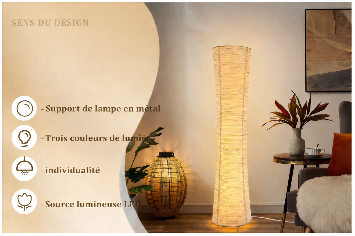 Meli – Lampe en papier au style japonais et nordique
