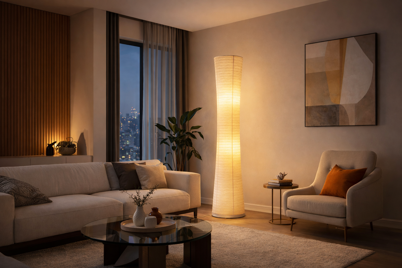 Meli – Lampe en papier au style japonais et nordique