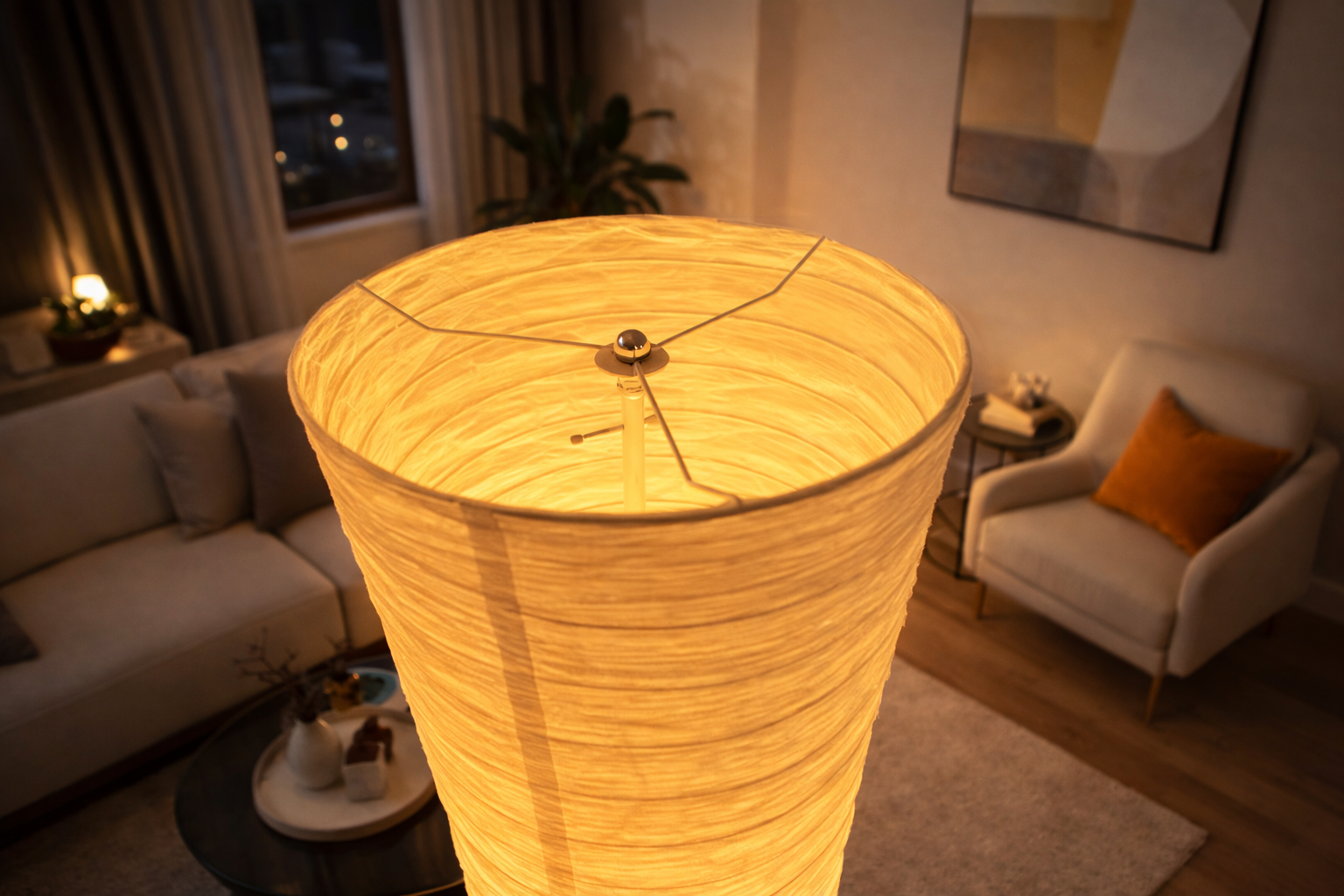 Meli – Lampe en papier au style japonais et nordique