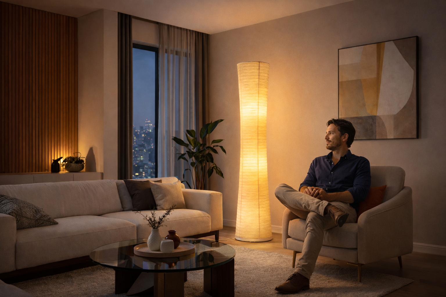 Meli – Lampe en papier au style japonais et nordique