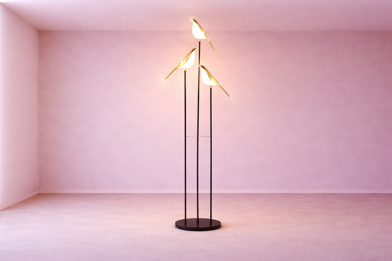 Vigo – Lampe sur pied LED oiseau design