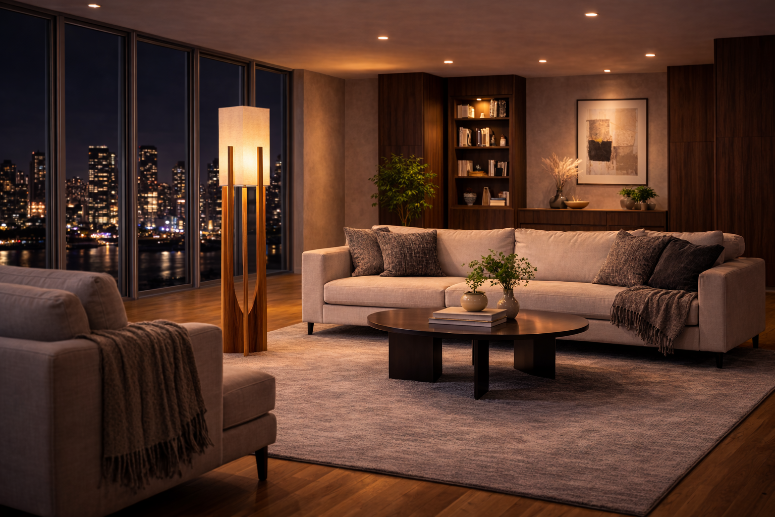 Luma - Lampe sur pied en bois au style scandinave