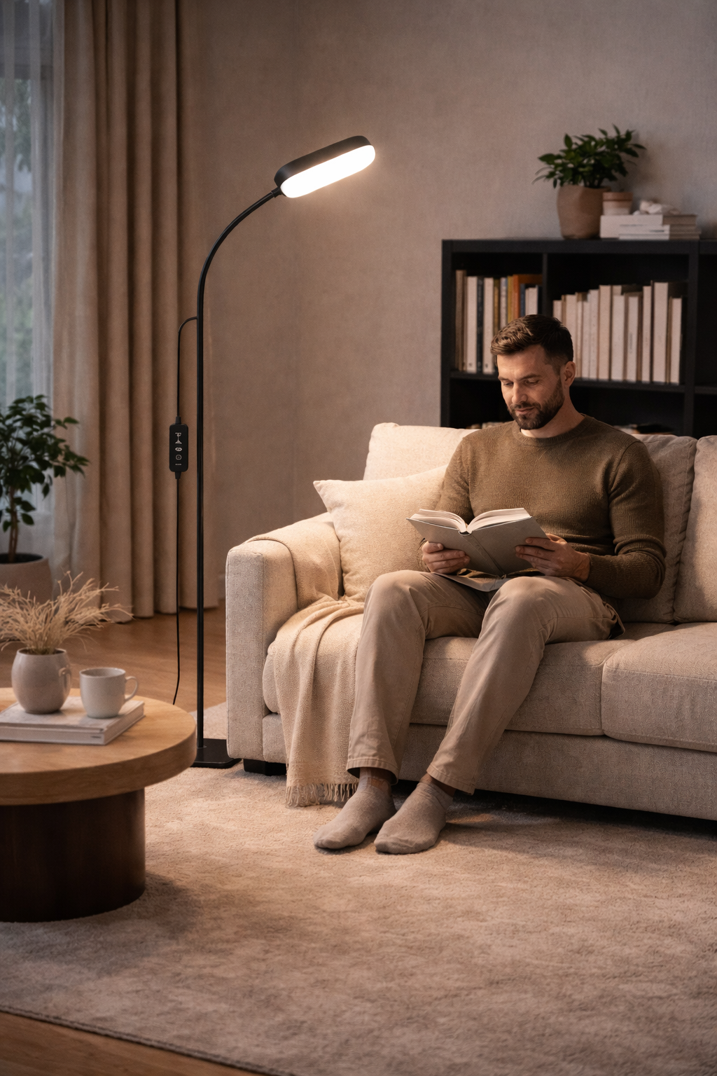 Kalyx – Lampe liseuse sur pied carrée