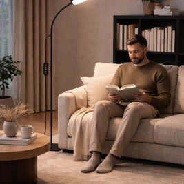 Kalyx – Lampe liseuse sur pied carrée