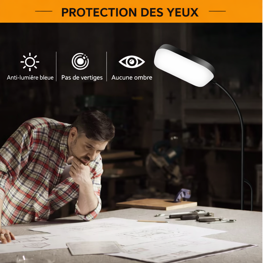 Kalyx – Lampe liseuse sur pied carrée