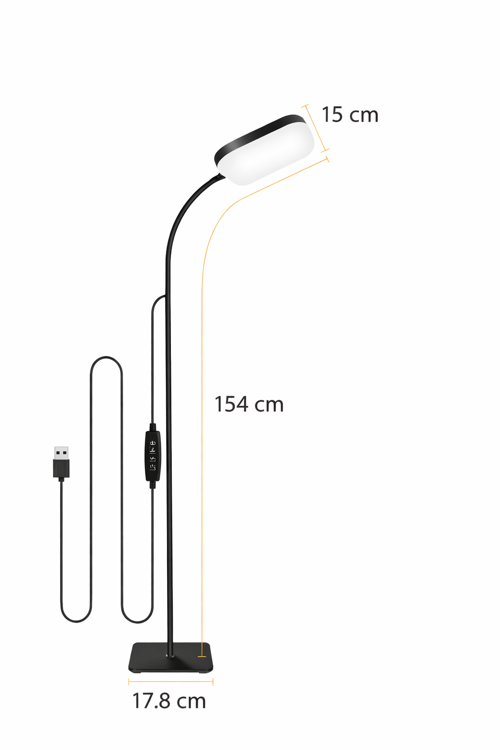 Kalyx – Lampe liseuse sur pied carrée