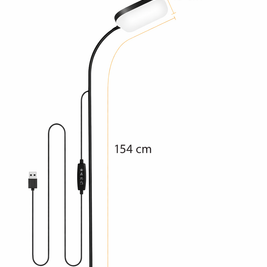 Kalyx – Lampe liseuse sur pied carrée
