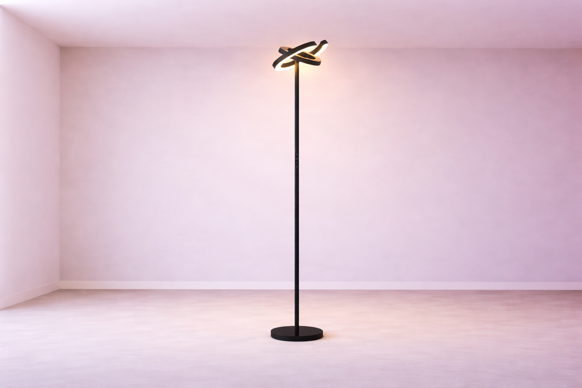 Bellora – Lampe liseuse sur pied annulaire rotative