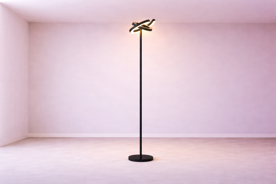 Bellora – Lampe liseuse sur pied annulaire rotative