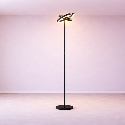 Bellora – Lampe liseuse sur pied annulaire rotative
