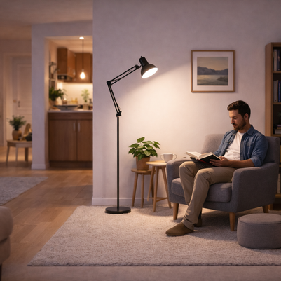 Elyor – Lampe sur pied liseuse LED