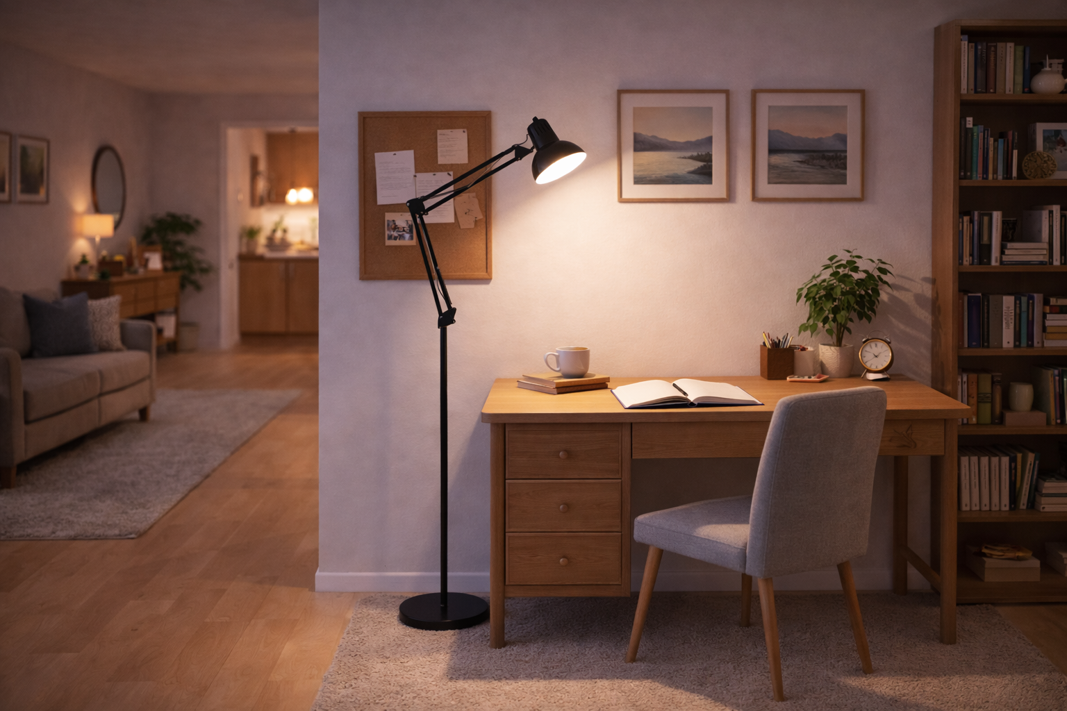 Elyor – Lampe sur pied liseuse LED