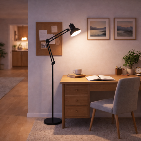 Elyor – Lampe sur pied liseuse LED