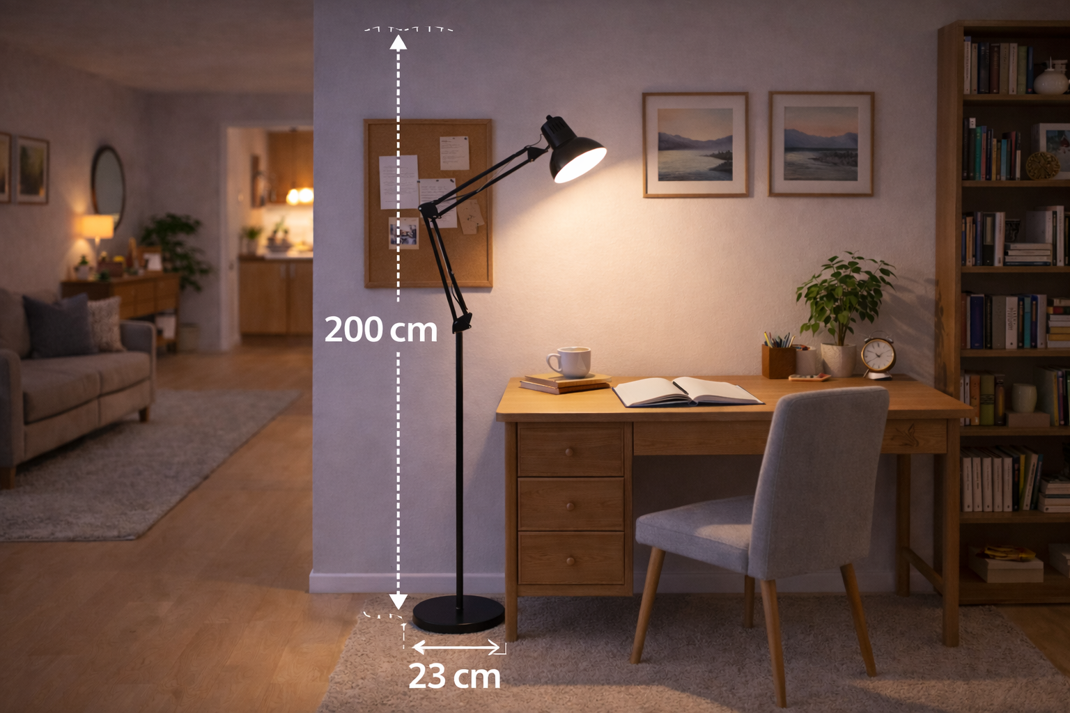 Elyor – Lampe sur pied liseuse LED