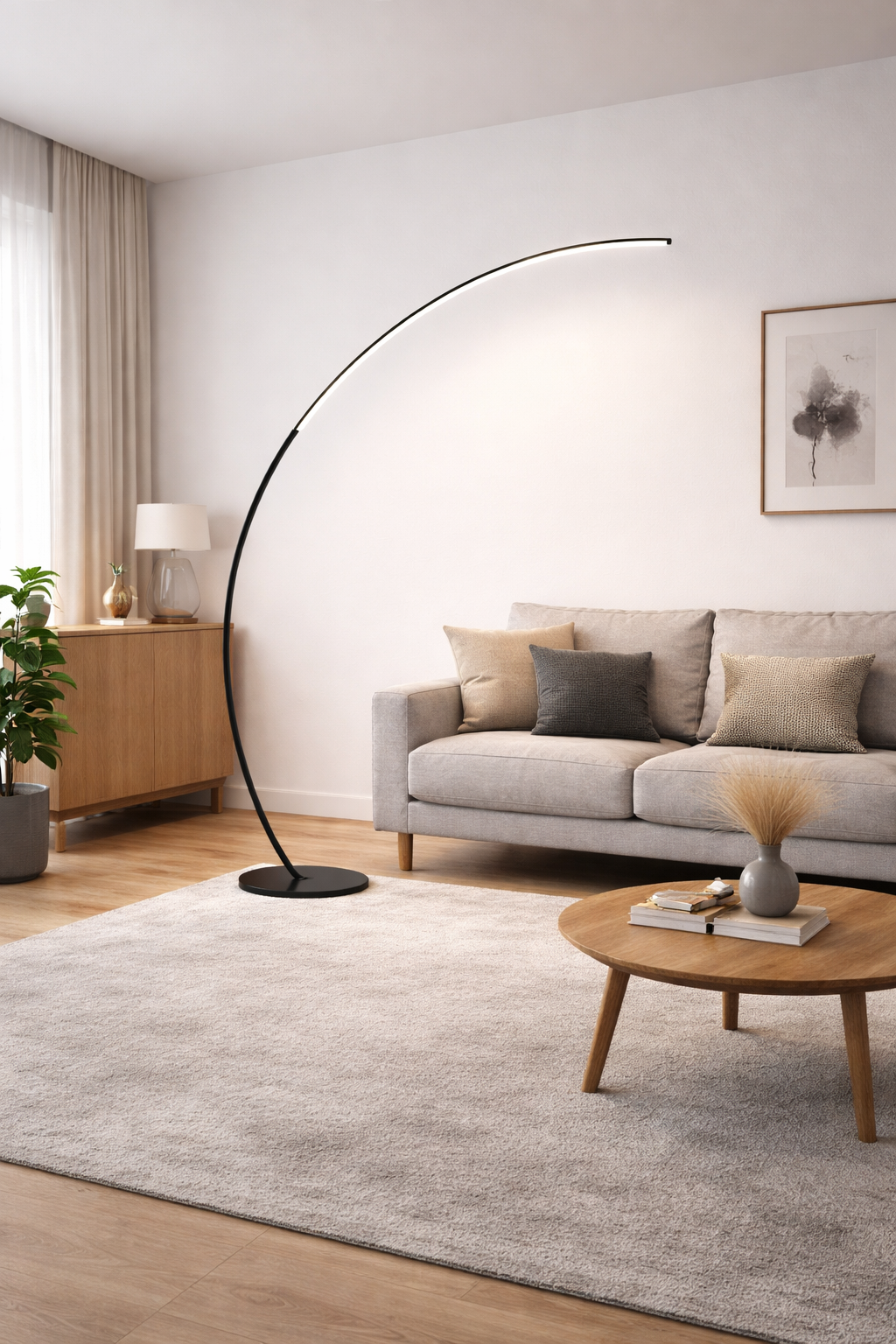 Silva – Lampadaire d’angle LED au style nordique